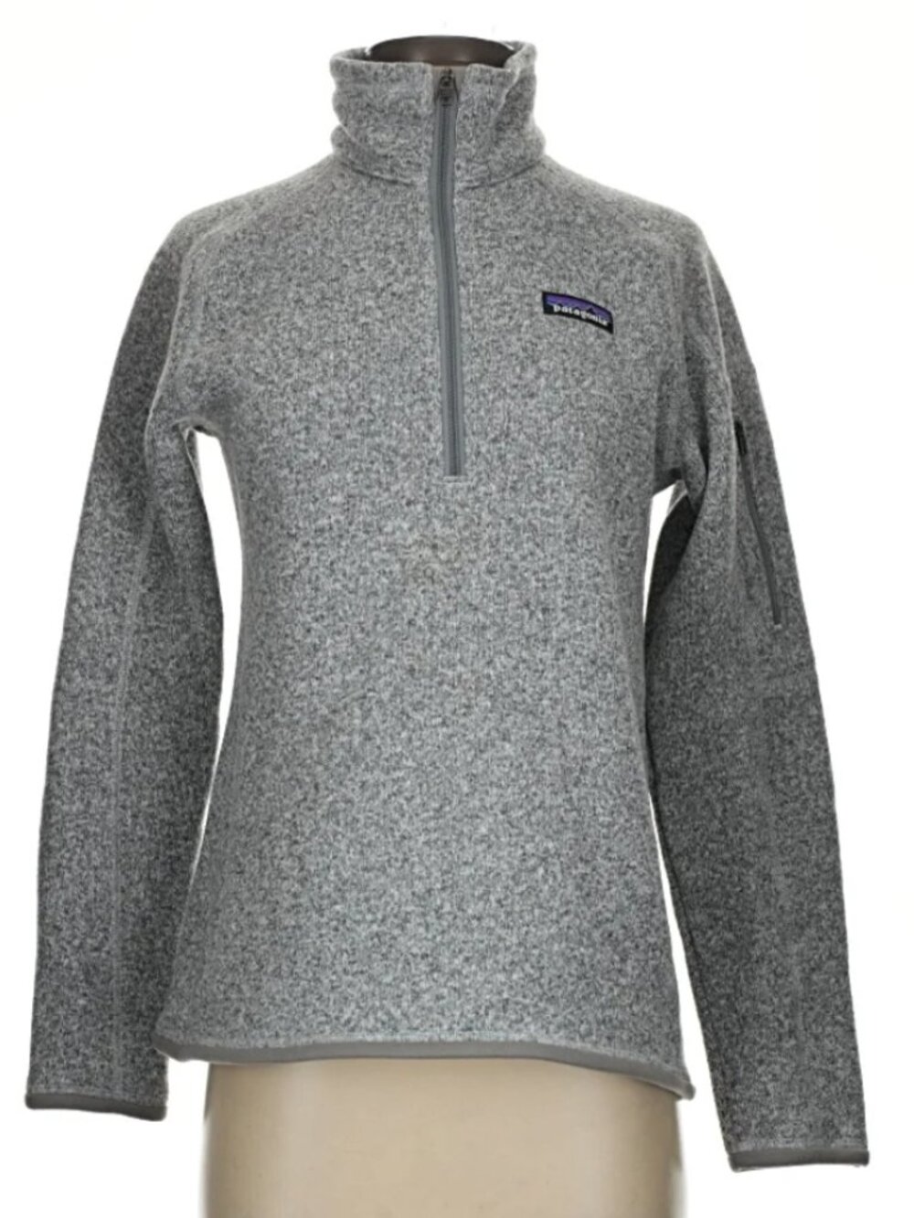 Half zip grey Patagonia women's sweater, size M